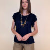 Majica+ogrlica 28 Toccoa - viscose UN - navy