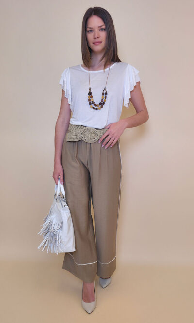 Majica+ogrlica 28 Toccoa - viscose UN - white