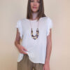 Majica+ogrlica 28 Toccoa - viscose UN - white