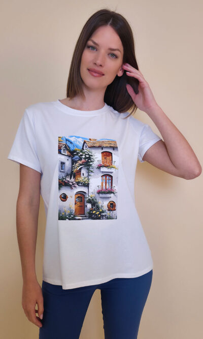 T-shirt 24 Bumble Bee - cotton UN - White Town