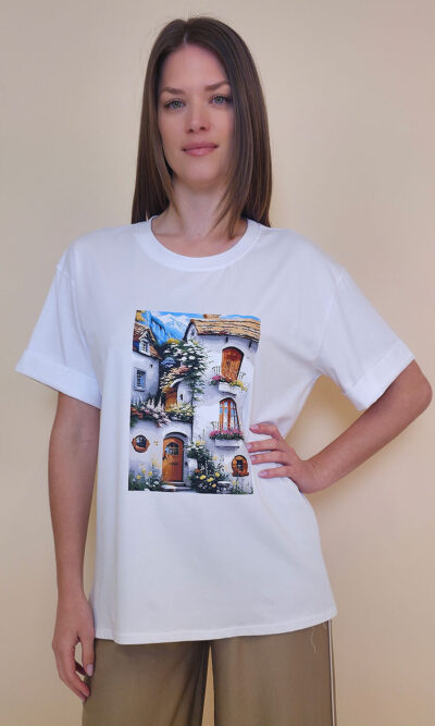 T-shirt 24 Bumble Bee - cotton UN - White Town