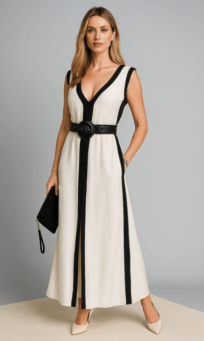 Haljina 40 Annabella - white/black