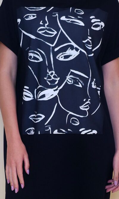 Haljina 23 Mayo - kratki rukav - black - Faces Black