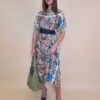 Kaftan 40 El Dorado - silk/viscose Garden Kitty - oliva/beige