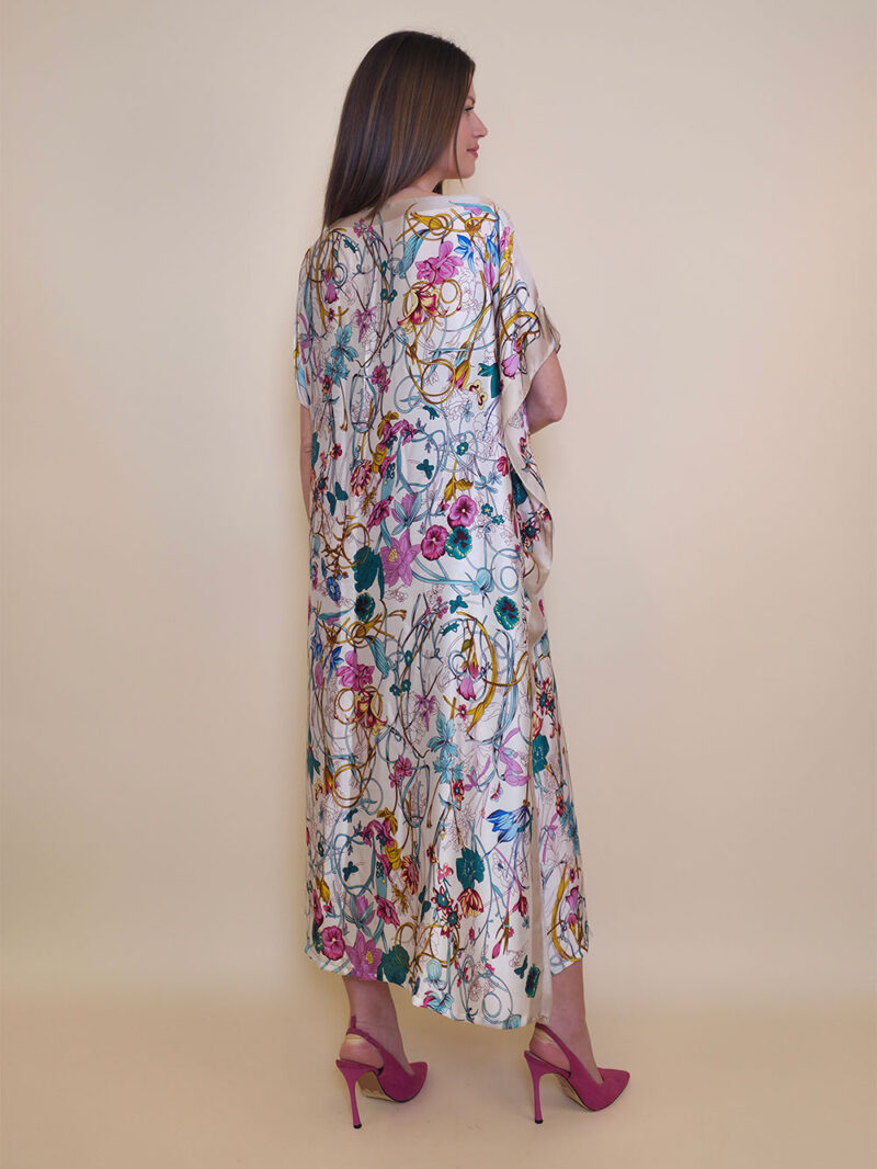 Kaftan 40 El Dorado - silk/viscose Multiflowers - beige