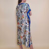 Kaftan 40 El Dorado - silk/viscose Multiflowers - royal