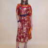 Kaftan 40 El Dorado - silk/viscose Garden Kitty - orange/red