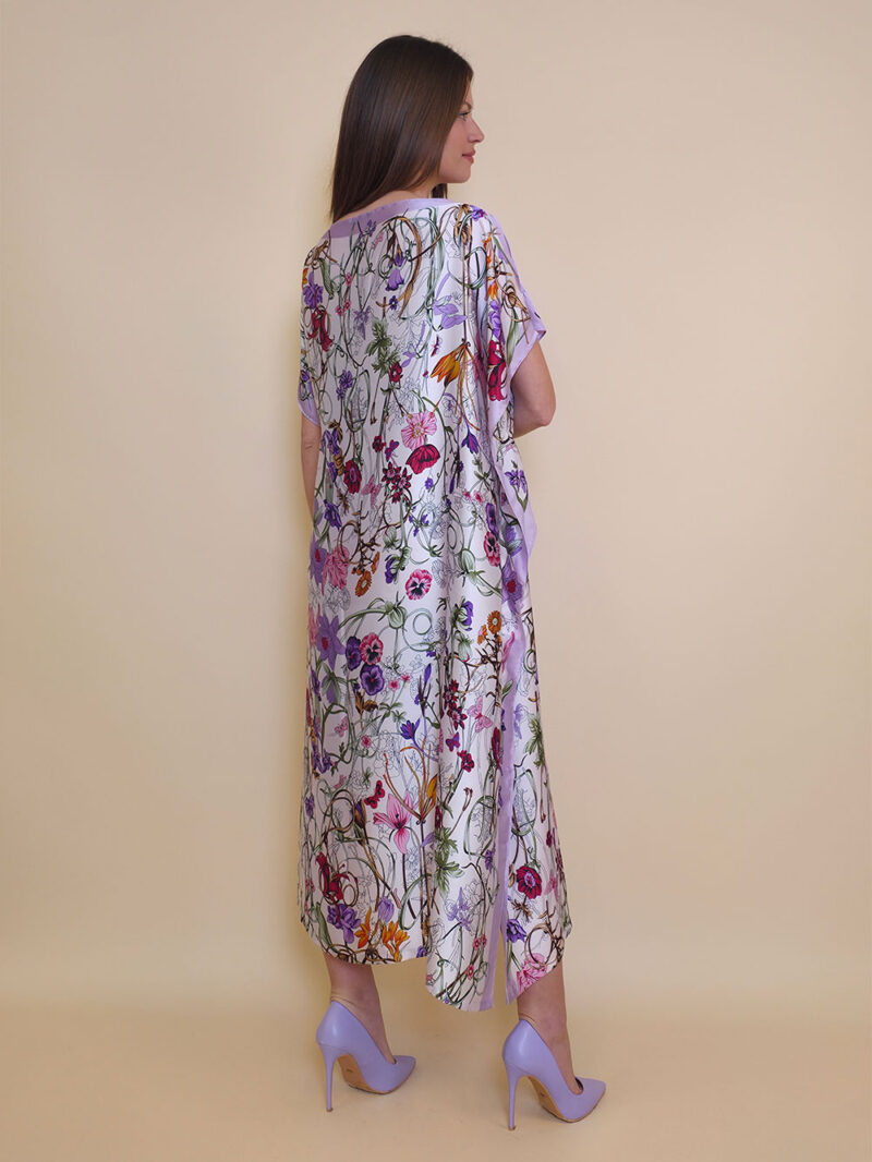 Kaftan 40 El Dorado - silk/viscose Multiflowers - lila