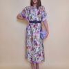 Kaftan 40 El Dorado - silk/viscose Multiflowers - lila