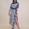 Kaftan 40 El Dorado - silk/viscose Garden Kitty - purple/beige