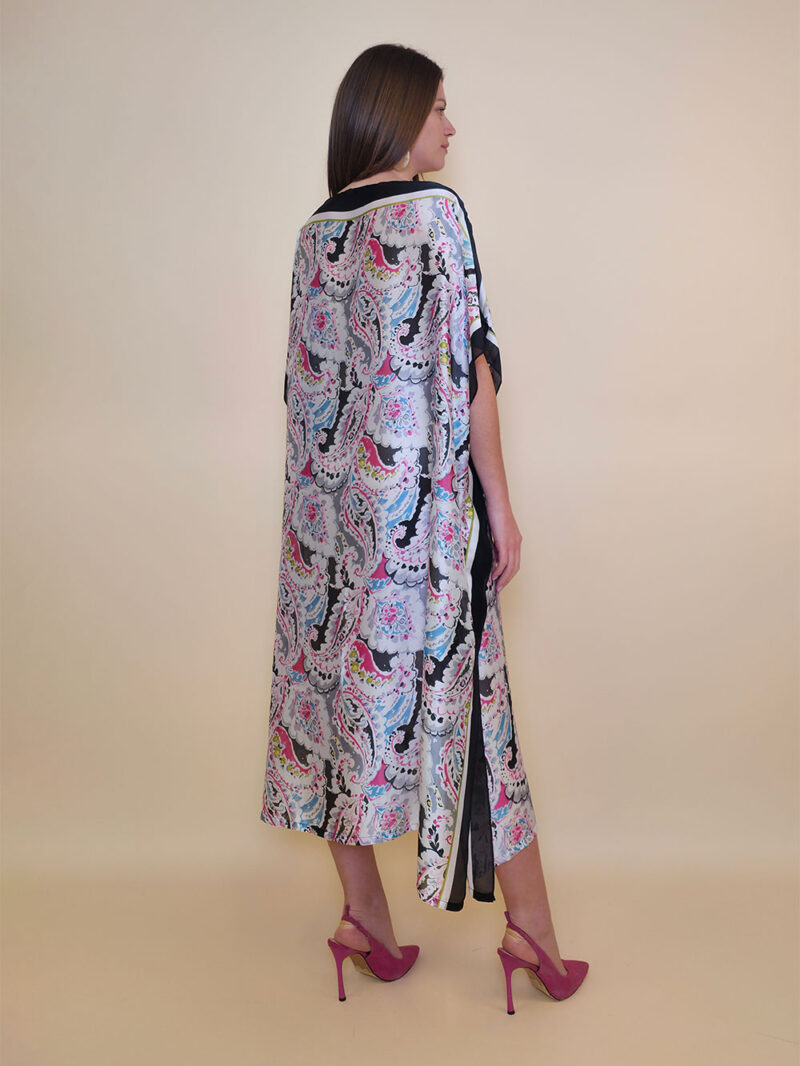 Kaftan 40 El Dorado - silk/viscose Kashmir - black