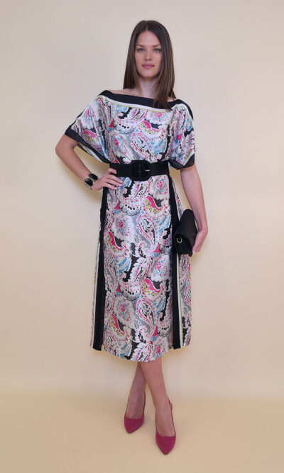 Kaftan 40 El Dorado - silk/viscose Kashmir - black