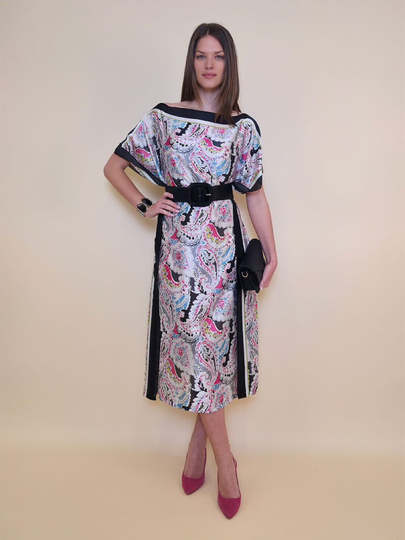 Kaftan 40 El Dorado - silk/viscose Kashmir - black