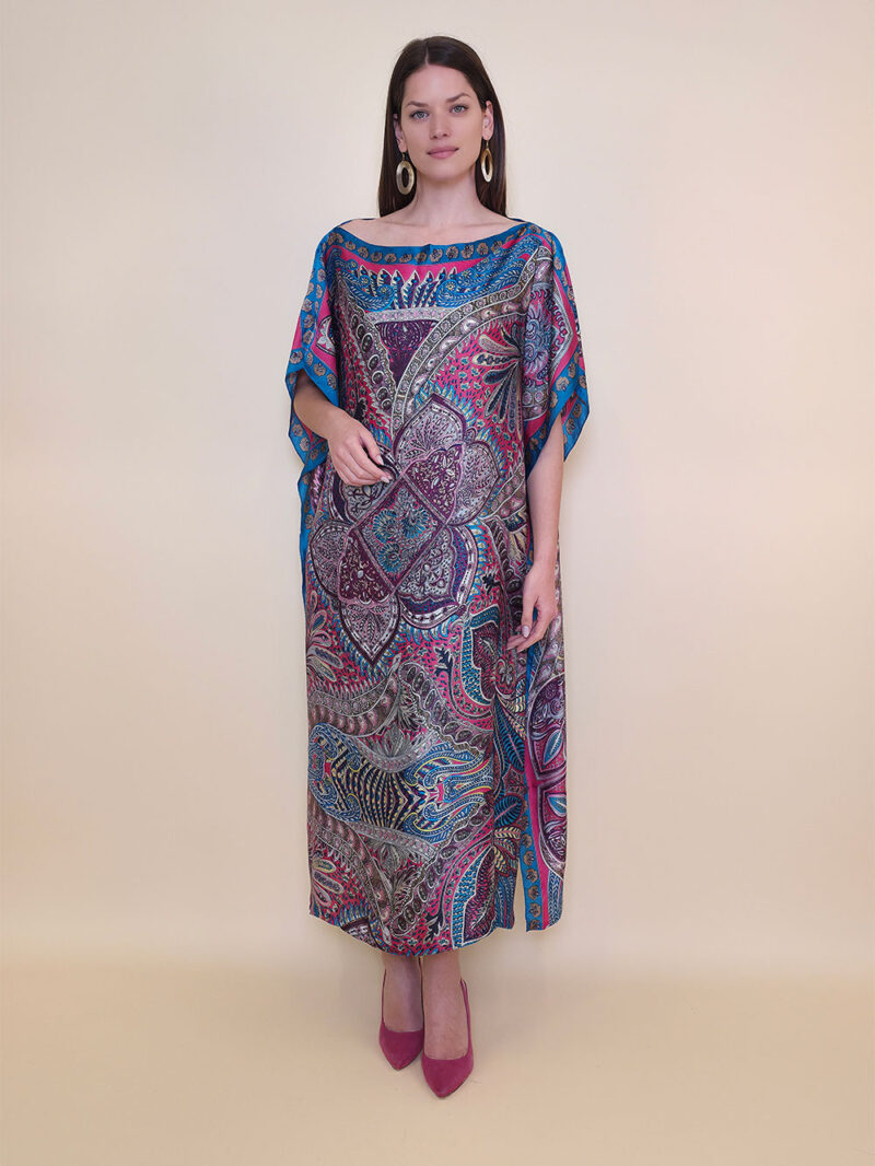 Kaftan 40 El Dorado - silk/viscose Samarkand - fuxia