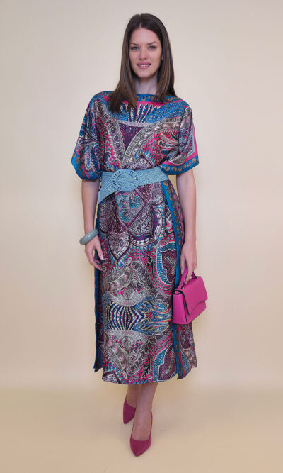 Kaftan 40 El Dorado - silk/viscose Samarkand - fuxia