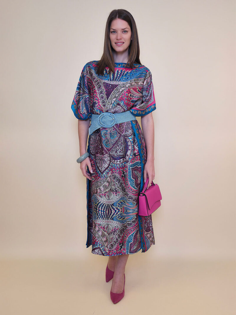 Kaftan 40 El Dorado - silk/viscose Samarkand - fuxia