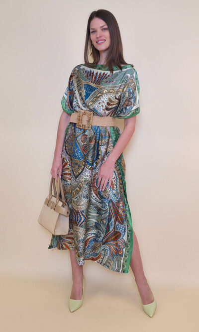 Kaftan 40 El Dorado - silk/viscose Samarkand - green