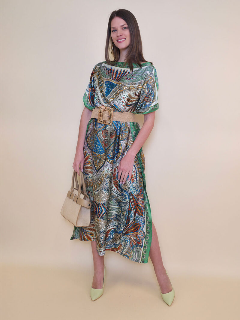 Kaftan 40 El Dorado - silk/viscose Samarkand - green