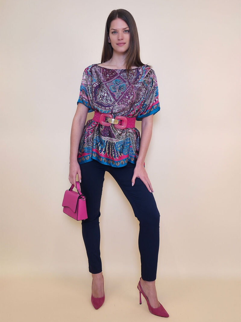 Tunika 32 Los Alamos - kaftan silk/viscose Samarkand - fuxia