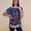 Tunika 32 Los Alamos - kaftan silk/viscose Garden Kitty - beige/black