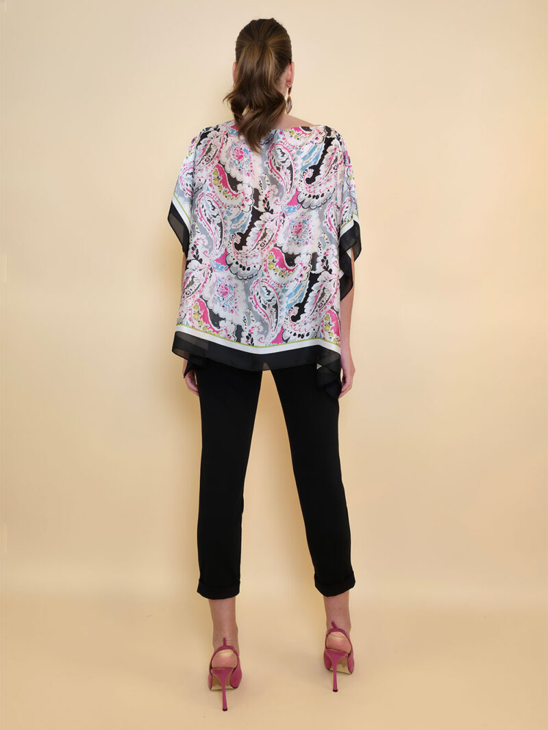 Tunika 32 Los Alamos - kaftan silk/viscose Kashmir - black