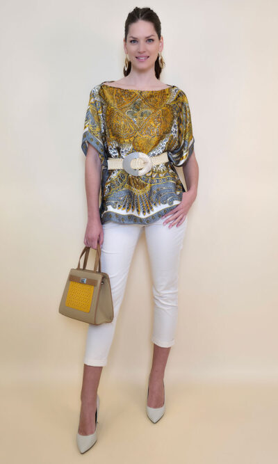 Tunika 32 Los Alamos - kaftan silk/viscose Samarkand - yellow