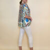 Tunika 32 Los Alamos - kaftan silk/viscose Garden Kitty - oliva/beige