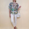 Tunika 32 Los Alamos - kaftan silk/viscose Garden Kitty - oliva/beige