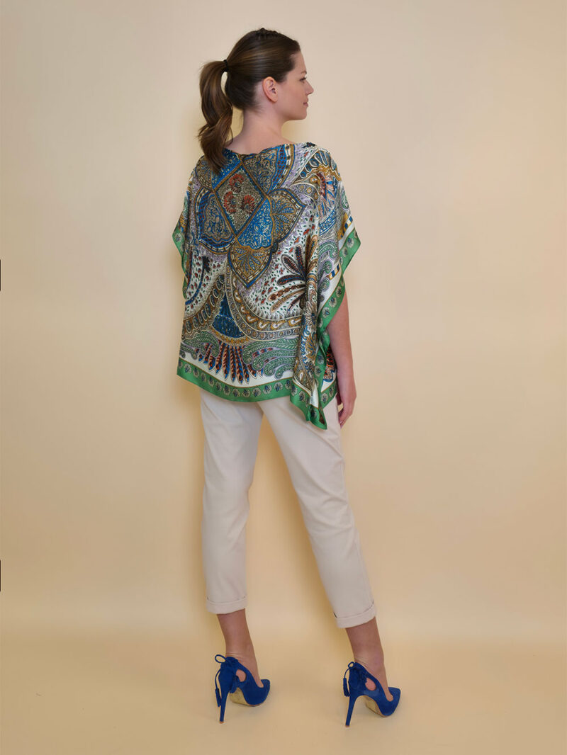 Tunika 32 Los Alamos - kaftan silk/viscose Samarkand - green