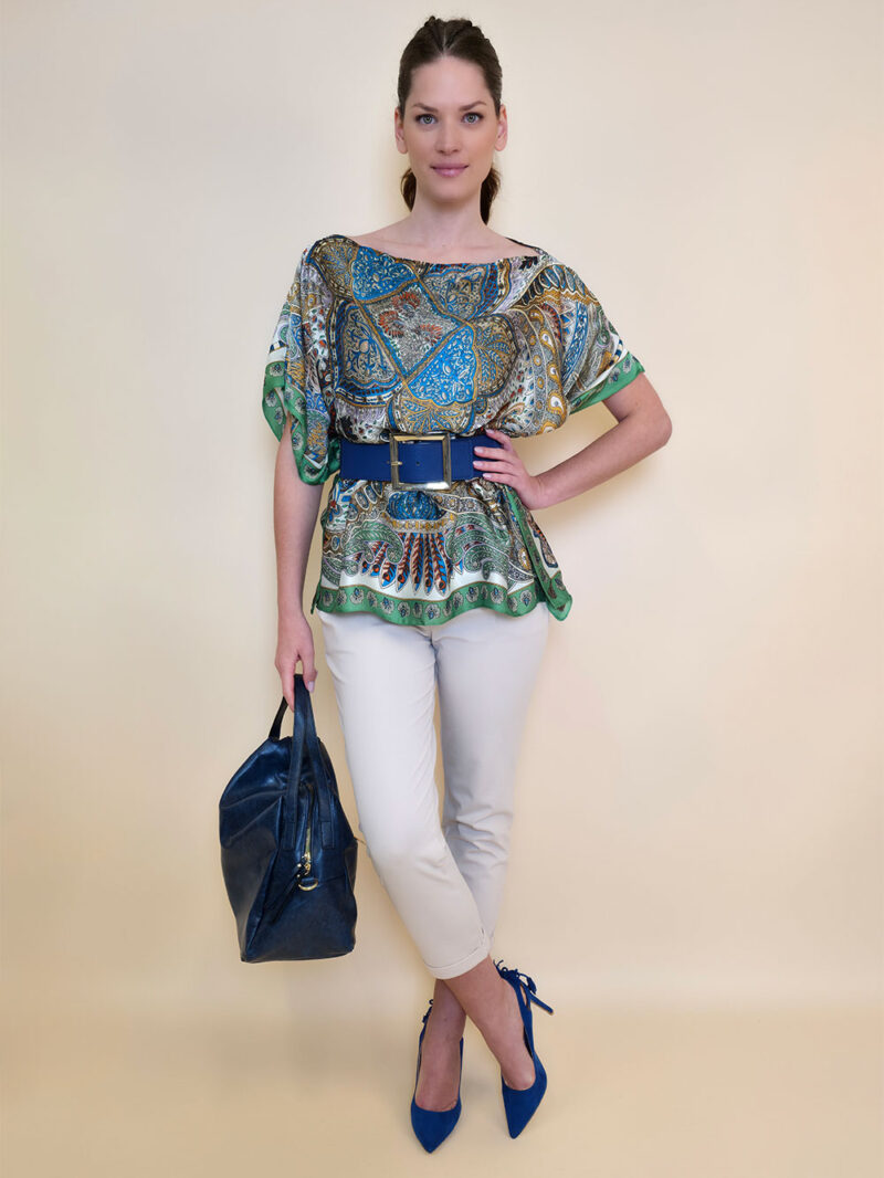 Tunika 32 Los Alamos - kaftan silk/viscose Samarkand - green