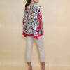 Tunika 32 Los Alamos - kaftan silk/viscose Multiflowers - fuxia