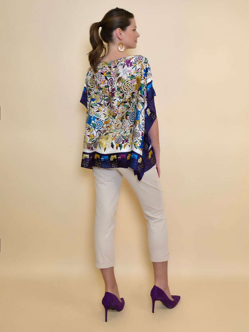Tunika 32 Los Alamos - kaftan silk/viscose Garden Kitty - purple/beige