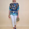 Tunika 32 Los Alamos - kaftan silk/viscose Garden Kitty - aqua/royal