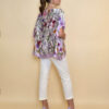 Tunika 32 Los Alamos - kaftan silk/viscose Multiflowers - lila