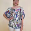 Tunika 32 Los Alamos - kaftan silk/viscose Multiflowers - grey