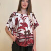 Tunika 32 Leslie - saten print - brown