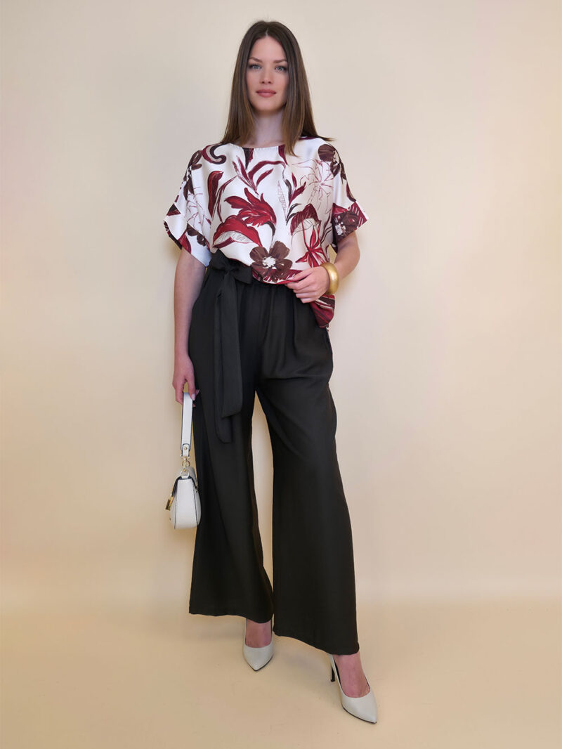 Tunika 32 Leslie - saten print - brown