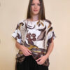 Tunika 32 Leslie - saten print - black