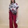 Tunika 32 Leslie - saten print - india red