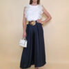 Majica 28 Duson - cotton white plisse volani - gold
