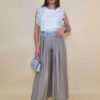 Majica 28 Duson - cotton white plisse volani - silver