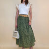 Suknja+remen 54 Smyrna - cotton lace richelieu - military