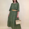 Suknja+remen 54 Smyrna - cotton lace richelieu - military