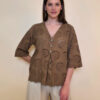 Tunika 42 Camilla - cotton lace richelieu - camel