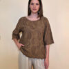 Tunika 40 Avera - cotton lace richelieu - camel