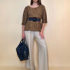 Tunika 40 Avera - cotton lace richelieu - camel