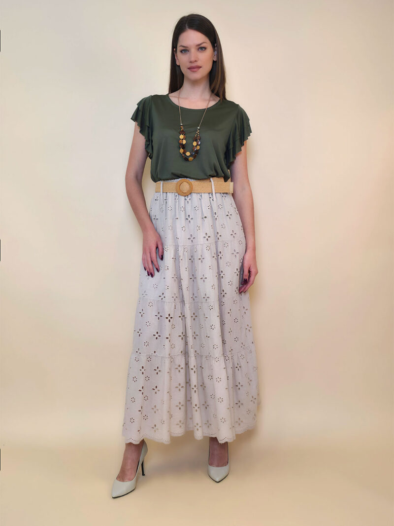 Suknja+remen 54 Smyrna - beige - Slika 3