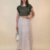 Suknja+remen 54 Smyrna - cotton lace richelieu - beige