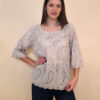 Tunika 40 Avera - cotton lace richelieu - beige