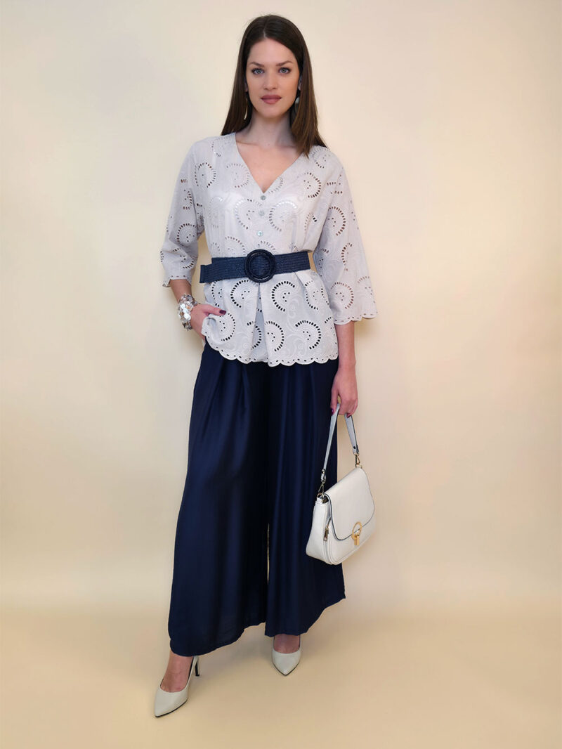 Tunika 42 Camilla - cotton lace richelieu - beige
